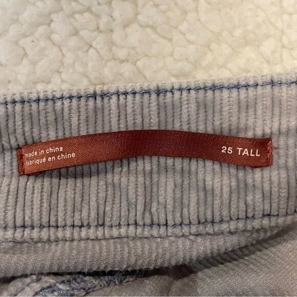 Pilcro Anthro Soft Corduroy Pant Women 25 Tall Light Blue Capsule Wardrobe - Picture 5 of 9